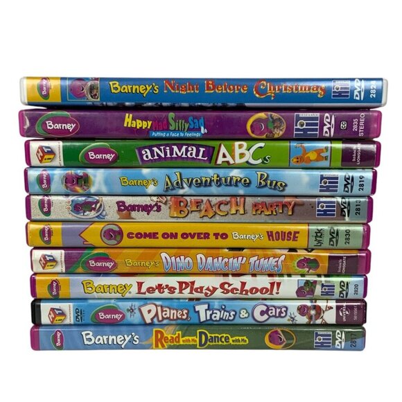 Barney DVD Lot of 10 Kids Classic Shows Fun Educational Preschool Learning - Picture 1 of 6